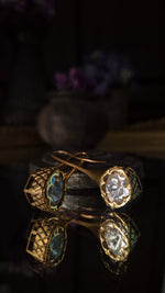 Load image into Gallery viewer, Celestial polki earrings

